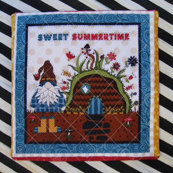 Gnomes Sweet Summertime Candle Mat