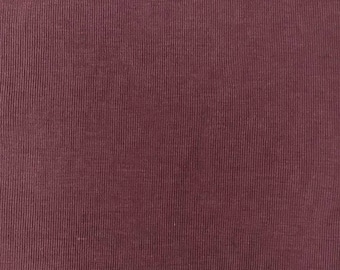 Wine Red Merino Wool Silk Jersey | Danish Rib Knit Fabric by the Meter | Tops & Dresses