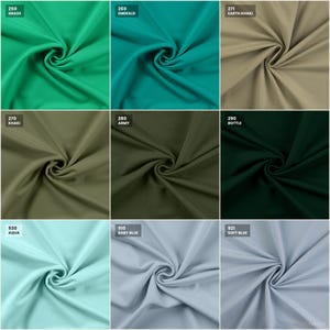 Sommersweat color chart: greens and blues shades with color codes