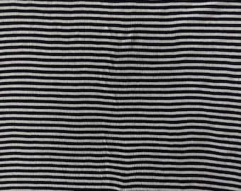 Breton Stripe Merino Wool Silk Jersey | Danish Rib Knit Fabric by the Meter | Tops & Dresses