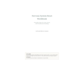Cuaderno de ejercicios para restablecer el sistema nervioso