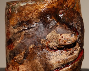 Handmade Stoneware Cup, One-of-a-Kind Sculptural Mug