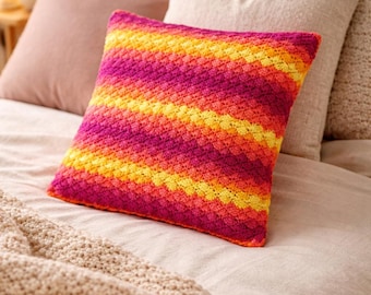 Patrón de cojín de crochet "Splendid Shells" (PDF), decoración artesanal para el hogar, cama y sofá.