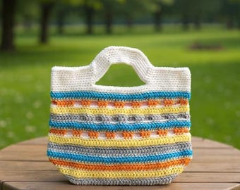 Patrón de crochet para bolso de verano (PDF) – Bolso de mano colorido