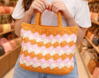 Patrón de crochet para bolso arlequín (PDF) – Bolso grande de diamantes