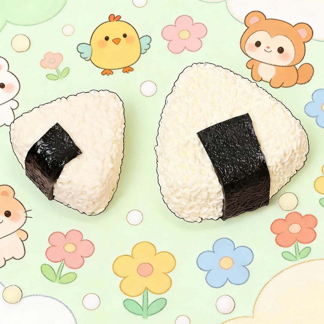 Rice Ball Squishy| Super Soft Squeeze Toy/ Keychain| Handmade| Large ...