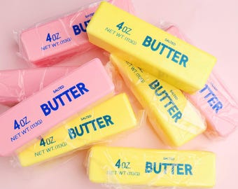 バターバー スクイーズ粘土生地テクスチャー フィジェットトイ | 10ドル以下のギフト | 香り付き 無毒