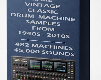 1940年代から2010年代までのユニークなレア、クラシック、ビンテージのドラムマシンサンプルライブラリ