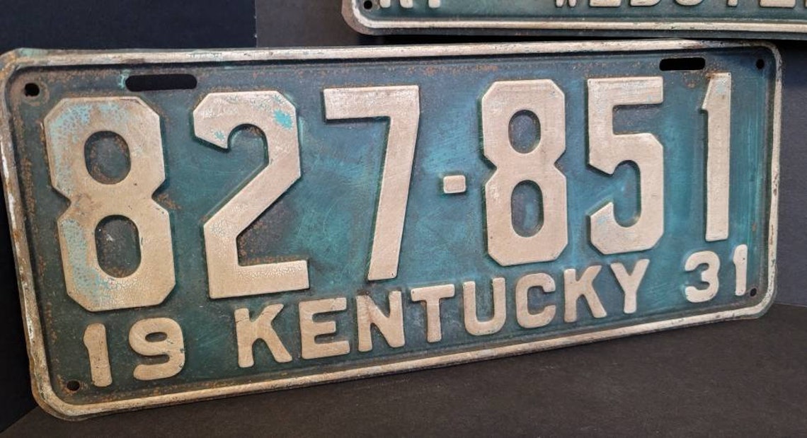 Pair of Matched 1931 Kentucky License Plates Antique 1931 Etsy