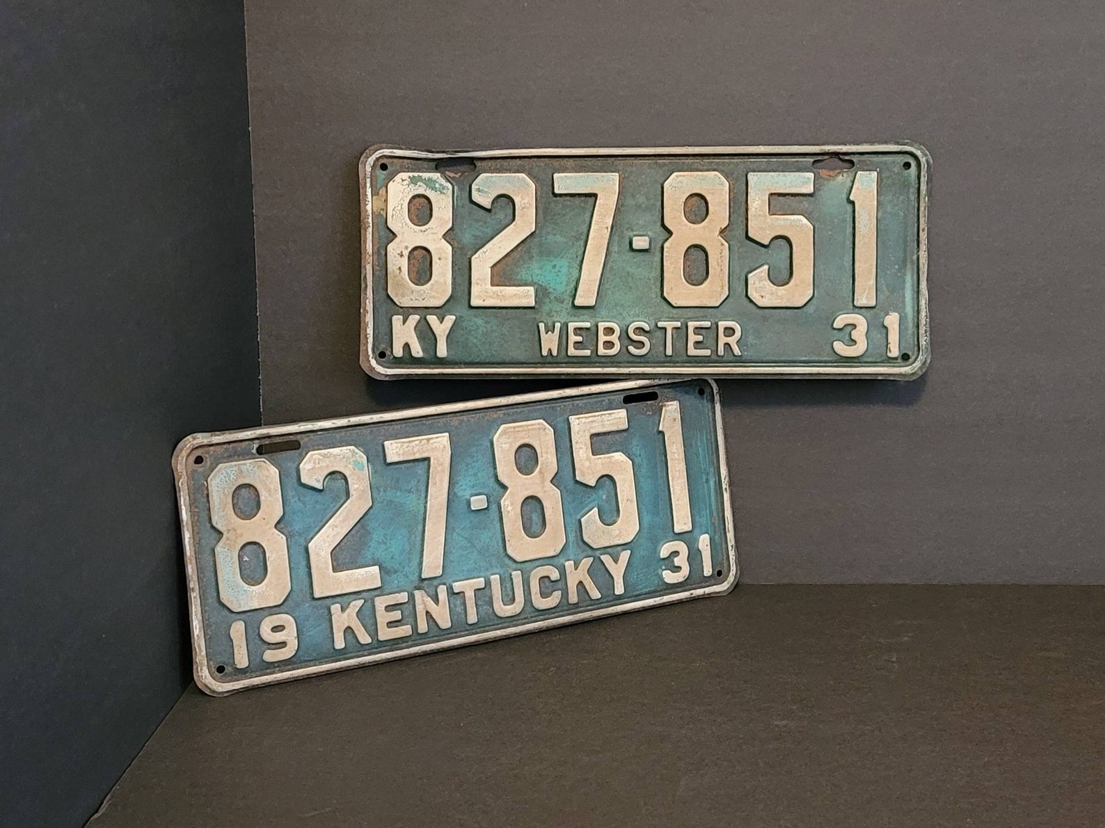 Pair of Matched 1931 Kentucky License Plates Antique 1931 | Etsy