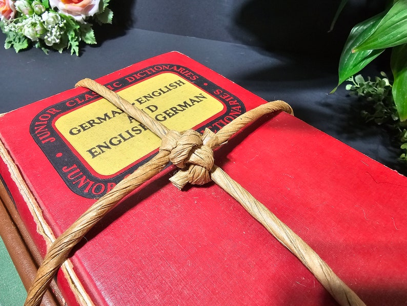 Vintage Book Bundle Table Decor | Rope Bound Books Shelf Decor - Etsy
