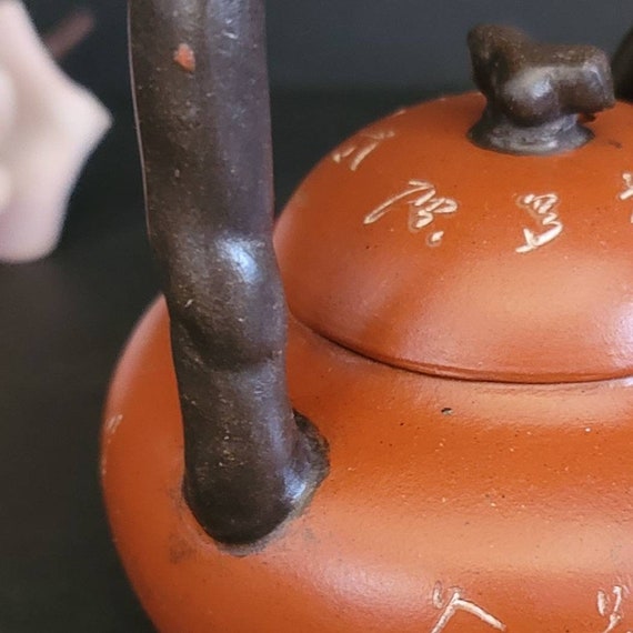 Yixing Zisha クレイブラウン サイドハンドル ガイワン型 ティーポット フィルター付き 150ml Yixing クレイティーポット 8オンス 中国Zisha ティーポット