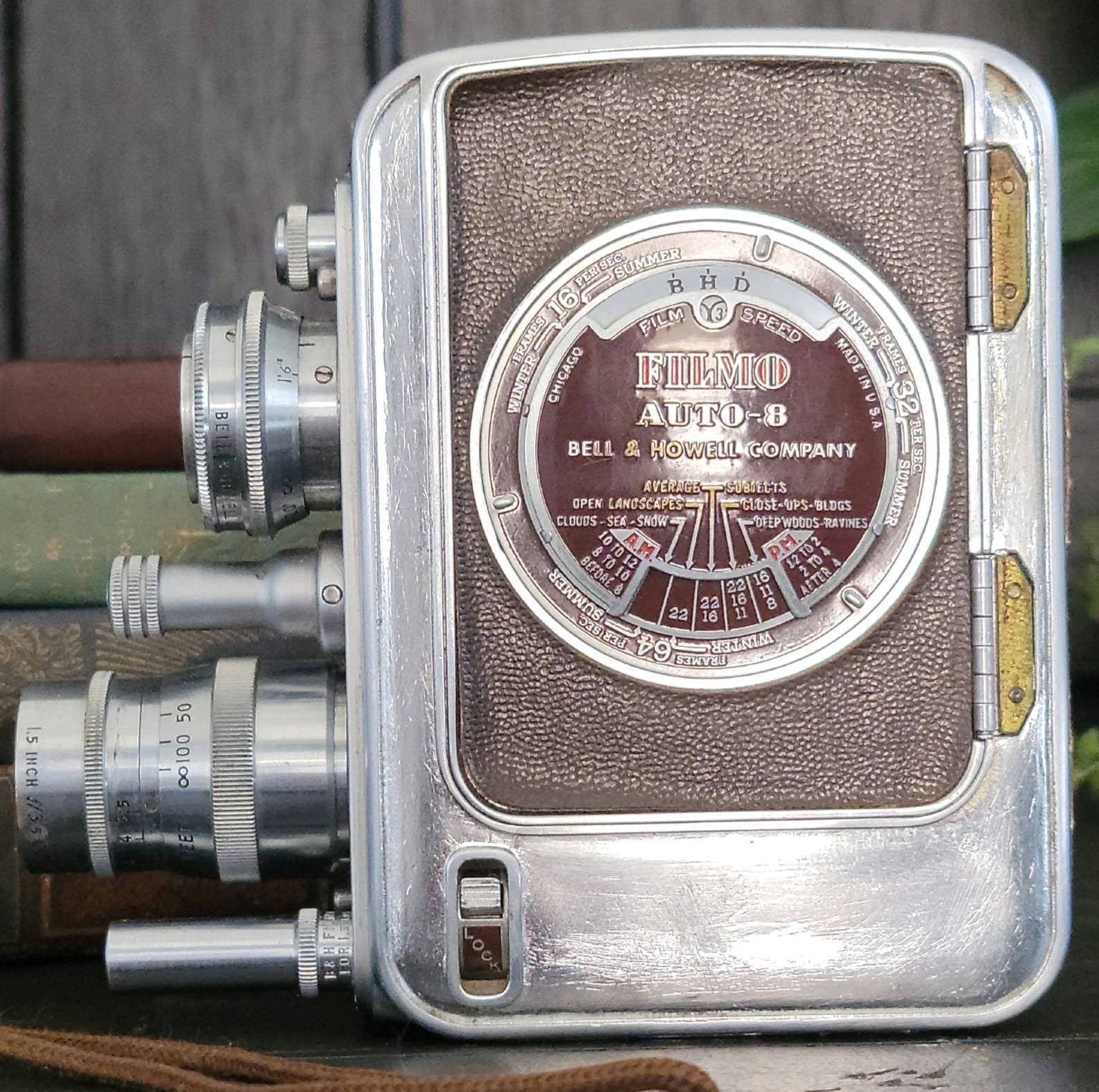 Vintage Bell & Howell Filmo Auto 8 Video Camera With Wrist Strap