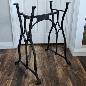 Antique Cast Metal Treadle Sewing Machine Base | Wheeler and Wilson Sewing Machine Base | Industrial Farmhouse Table Base