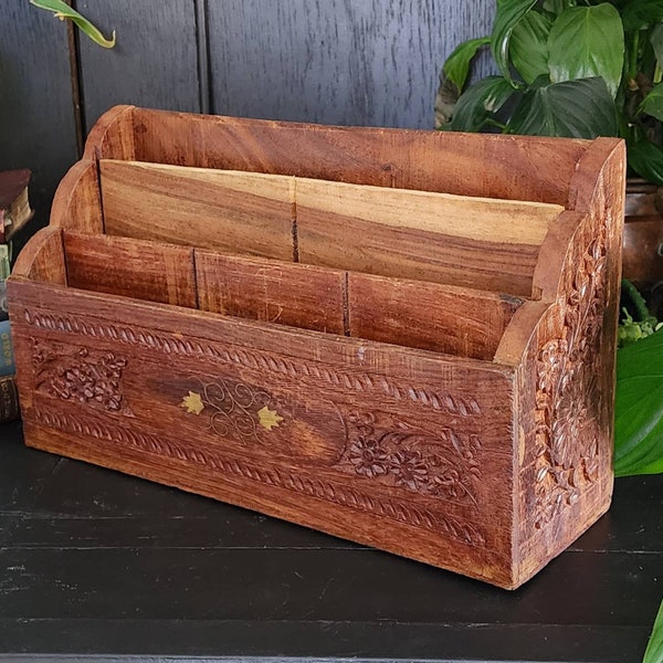 Wood Desk Organizer Etsy