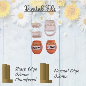 Digital STL-fil - Hunny Pot Polymer Clay Cutter Set