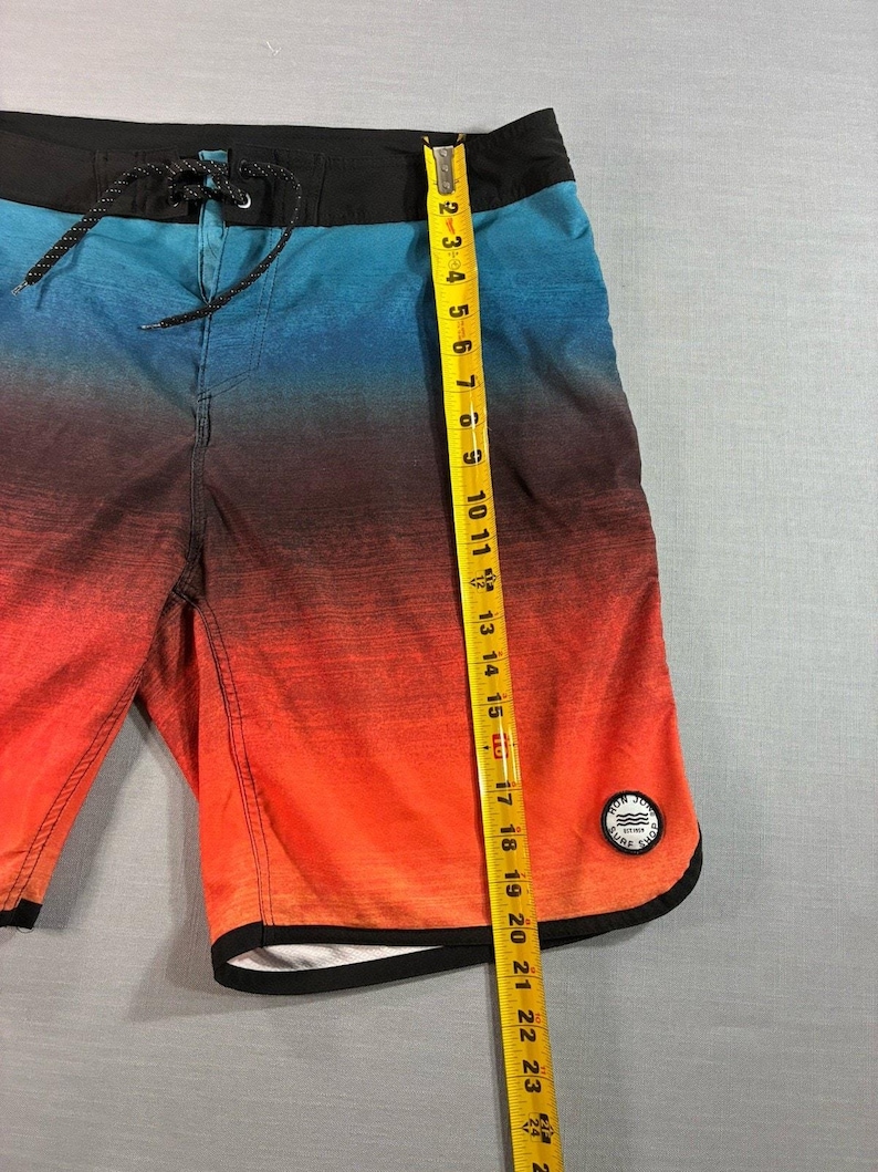 Ron Jon Surf Shop Boardshorts Men’s 38 Sunset Ombre Red Orange Blue zdjęcie 5