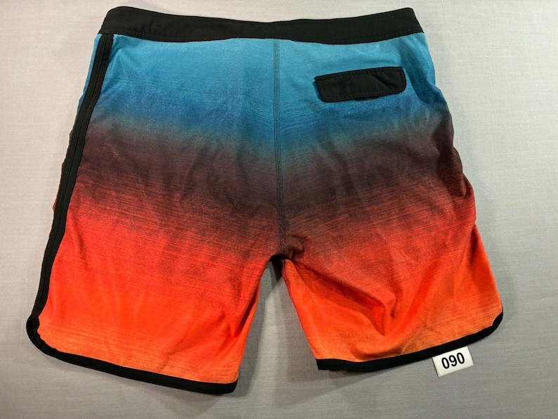 Ron Jon Surf Shop Boardshorts Men’s 38 Sunset Ombre Red Orange Blue zdjęcie 7