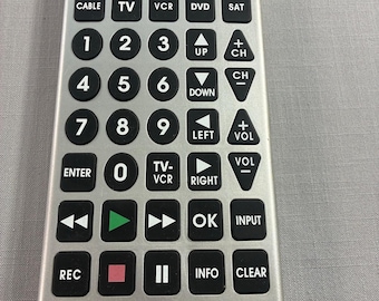 Sentry RMC-10 Really big universal Remote Tested Working Jumbo TV VCR