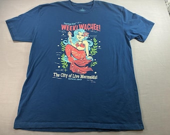 Weeki Wachee Mermaid Graphic T-Shirt Mens XXL Florida Souvenir Tee