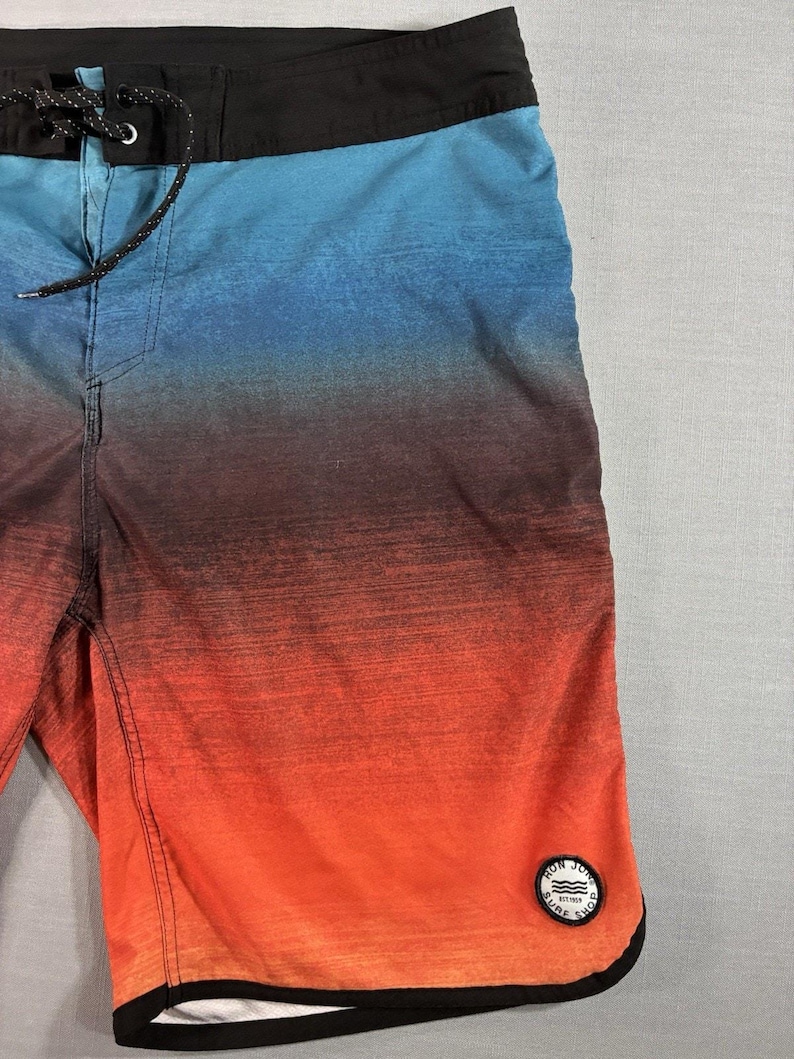 Ron Jon Surf Shop Boardshorts Men’s 38 Sunset Ombre Red Orange Blue zdjęcie 3