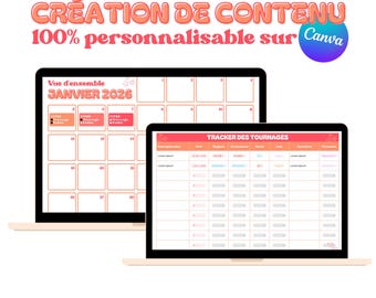 Komplettes Social-Media-Organisationspaket: Canva-Vorlagen, Redaktionskalender 2026, Planer, Social-Media-Content-Creator, Skript-Kooperationen