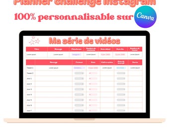 Tracker-Challenge, Soziale Netzwerke, Canva-Board, Videoserien-Management, Content-Ersteller, Organisation, Influencer, 100 % anpassbar