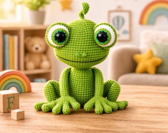 Frog Amigurumi Crochet Pattern, Kawaii Plush Toy, Beginner Friendly PDF, Nursery Decor