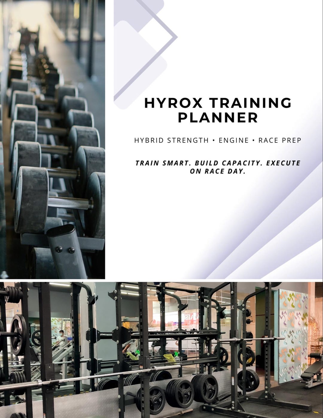 Hyrox Prep Plan.pdf HYROX Training Planner | Hybrid Athlete Workout Log | Strength, Running ...