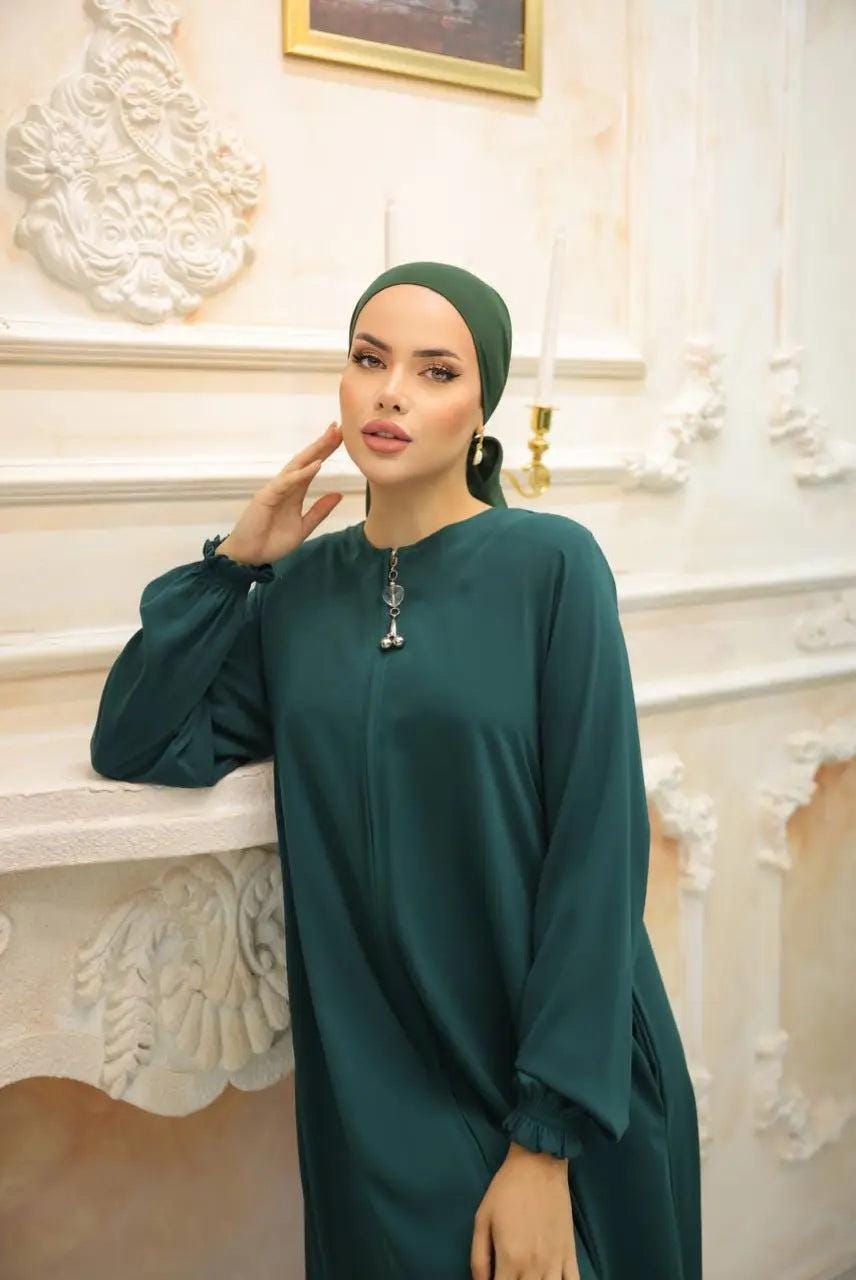emerald green dress muslimah Emerald Green and Gold Hijab