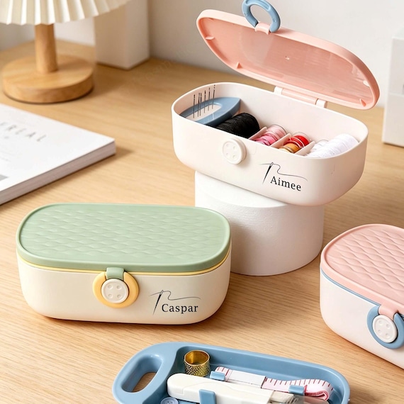 Custom Sewing Kit Box, Portable Sewing Kit For Adults, Sewing Notions Set, Beginner Sewing Lovers Gift, Sewing Gift For Beginner