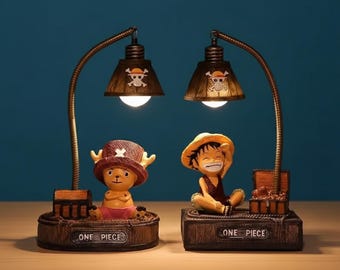Lampada da scrivania con luce notturna a LED 3D di One Piece Luffy, regalo anime