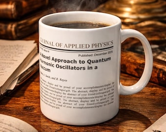 The First Author Mug | Custom Scientific Journal Abstract | PhD Defense & Graduation Gift