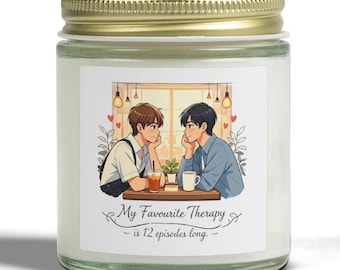 Vela aromática tailandesa BL de 113 g / Regalo de merchandising de drama Boys Love / Decoración estética para habitaciones de la serie Domundi de GMMTV (Tailandia)