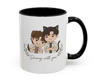 Teetee Por Duang With you, taza inspirada en la pareja tailandesa BL / Merchandising de la serie dramática tailandesa / Taza de café/té de 325 ml, regalo para los fans de Domundi GMMTV