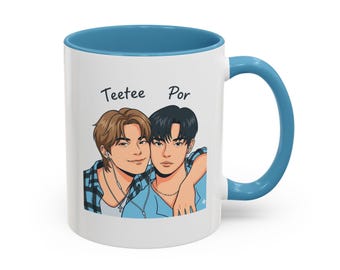 Teetee Por Duang With you, taza inspirada en la pareja tailandesa BL / Merchandising de la serie dramática tailandesa / Taza de café/té de 325 ml, regalo para los fans de Domundi GMMTV
