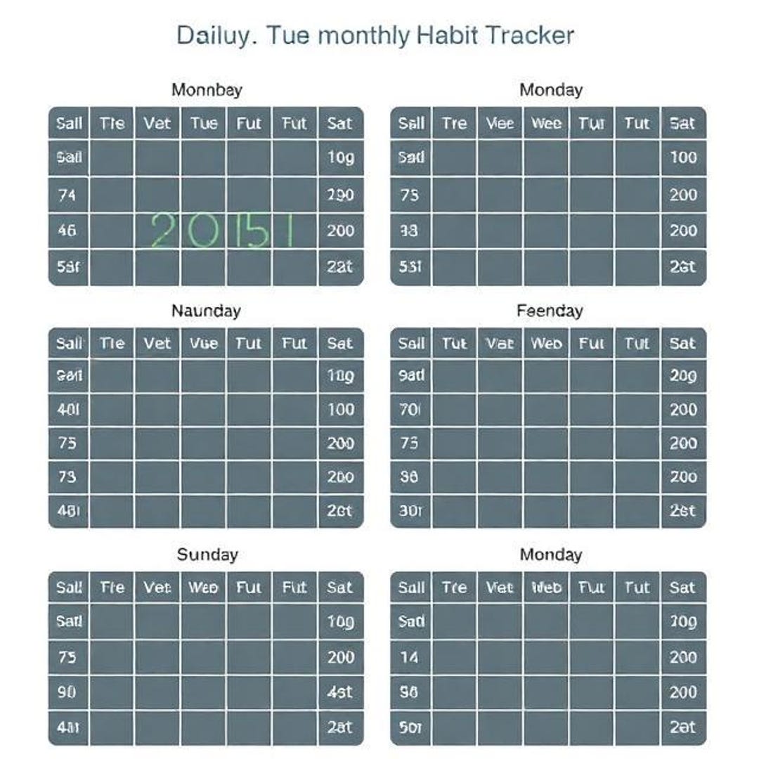 Minimal Habit Tracker Printable | Daily & Monthly Planner (A4 A5 US ...