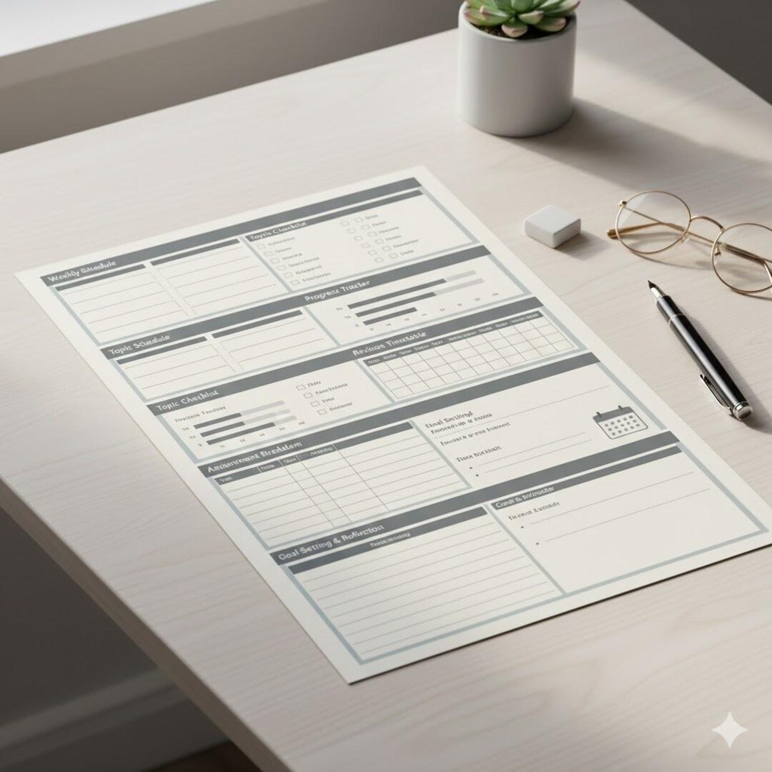 Study Guide Templates – Printable, Organized Layouts (digital Download ...