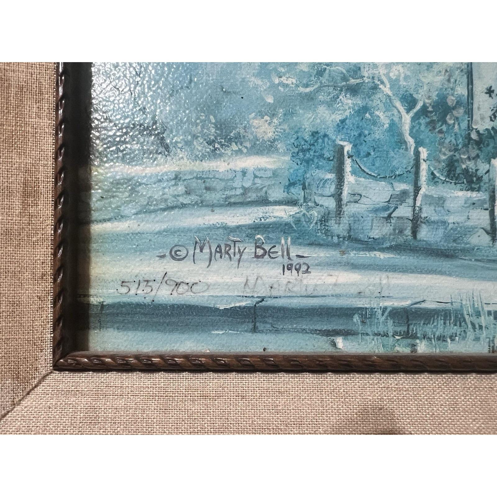 Marty Bell Valentine Cottage Framed Limited Edition Print 513/900