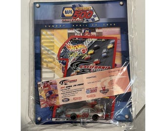 2000 NASCAR California Speedway NAPA Auto Parts 500 Hot Wheels Car Ticket Set