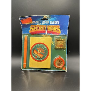Juego decodificador de mensajes secretos de Marvel Secret Wars de 1984, Mattel Vintage