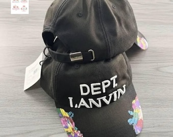 Gorra negra estilo streetwear con bordado – Gallery Dept x Lanvin Hat - Gorra de béisbol ajustable