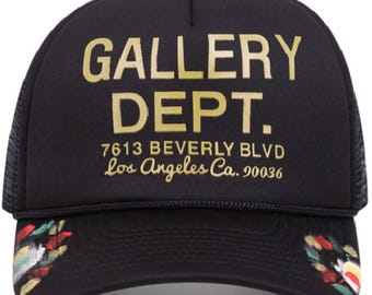 Gorra de camionero Gallery Dept, gorra vintage de Los Ángeles, gorra de malla unisex