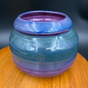 The Violet Pot 1997 Purple Blue African Violet Pottery Ceramic Self Watering