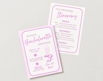 Disco Cowgirl Bachelorette Invite Canva Template