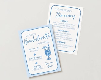 Coastal Bachelorette Invite Canva Template