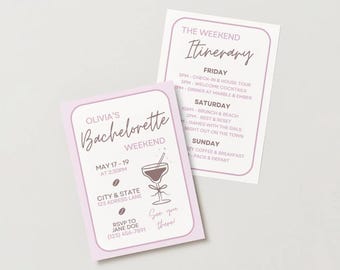 Espresso Bachelorette Invite Canva Template