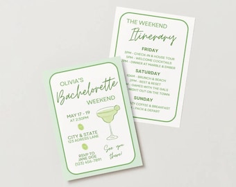 Margarita Bachelorette Invite Canva Template