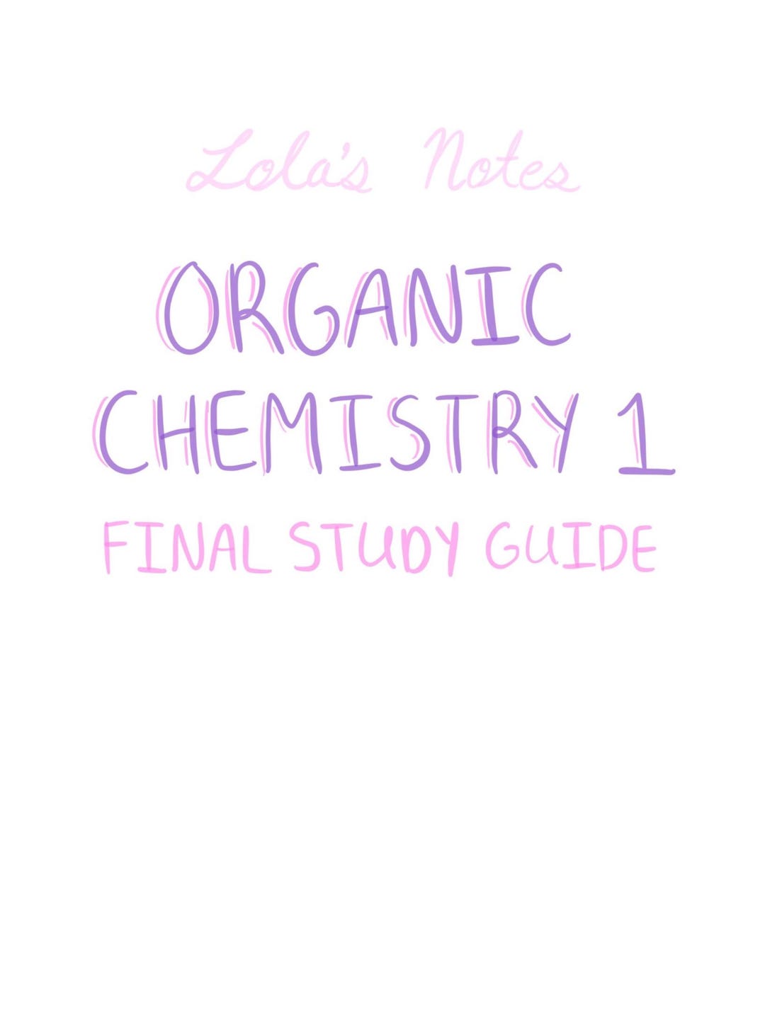 Organic Chemistry 1 - Final Exam Study Guide - Etsy