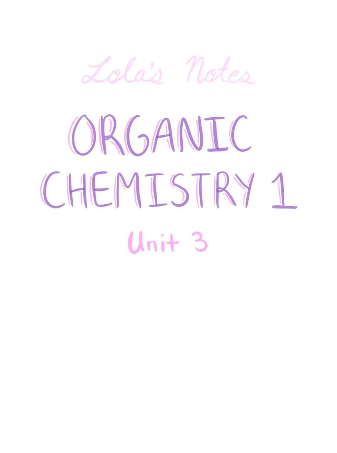 Organic Chemistry 1 - Unit 3 Study Guide - Etsy
